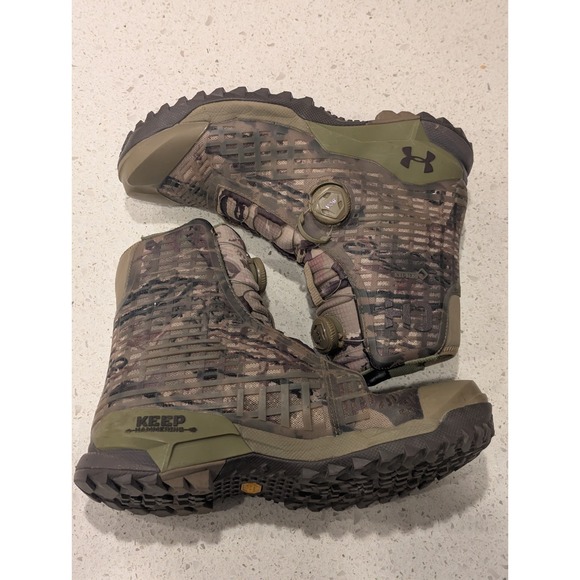 Under Armour UA Barren CH1 Boa Goretex Camo Hunting Boots Men's Size 8 US 41 EU - Picture 5 of 11